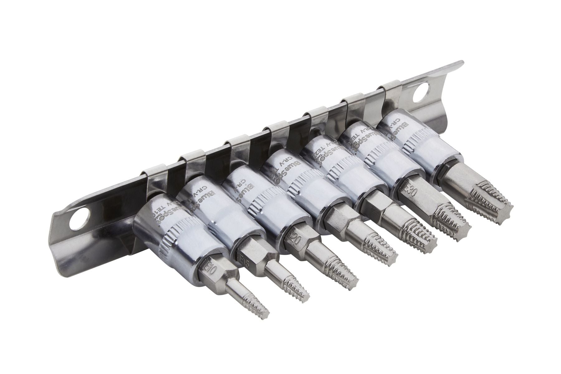 BlueSpot 7 Piece 1/4" Damaged Torx Fastener Removal Set (T10-T40)  22315