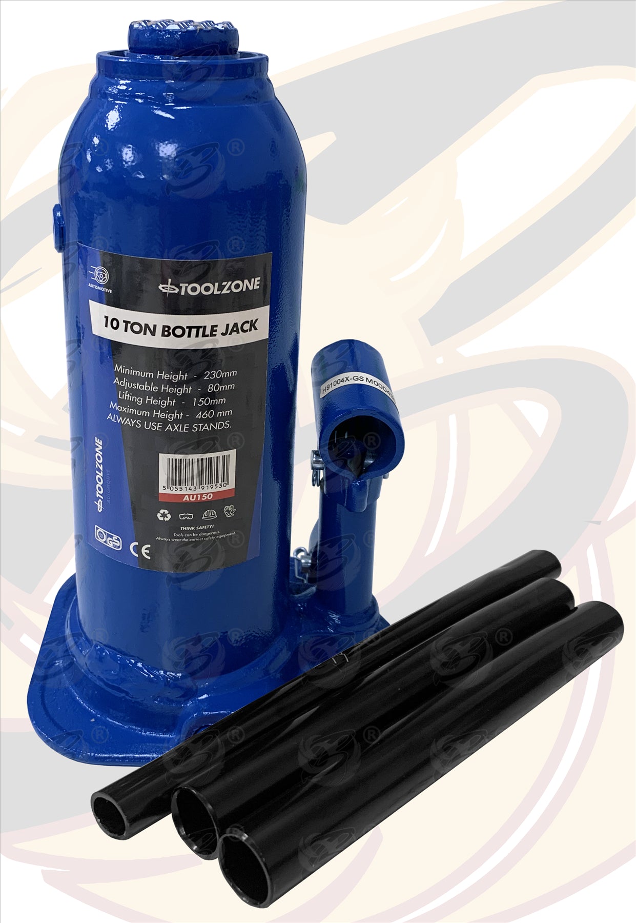 TOOLZONE 10 TON BOTTLE JACK