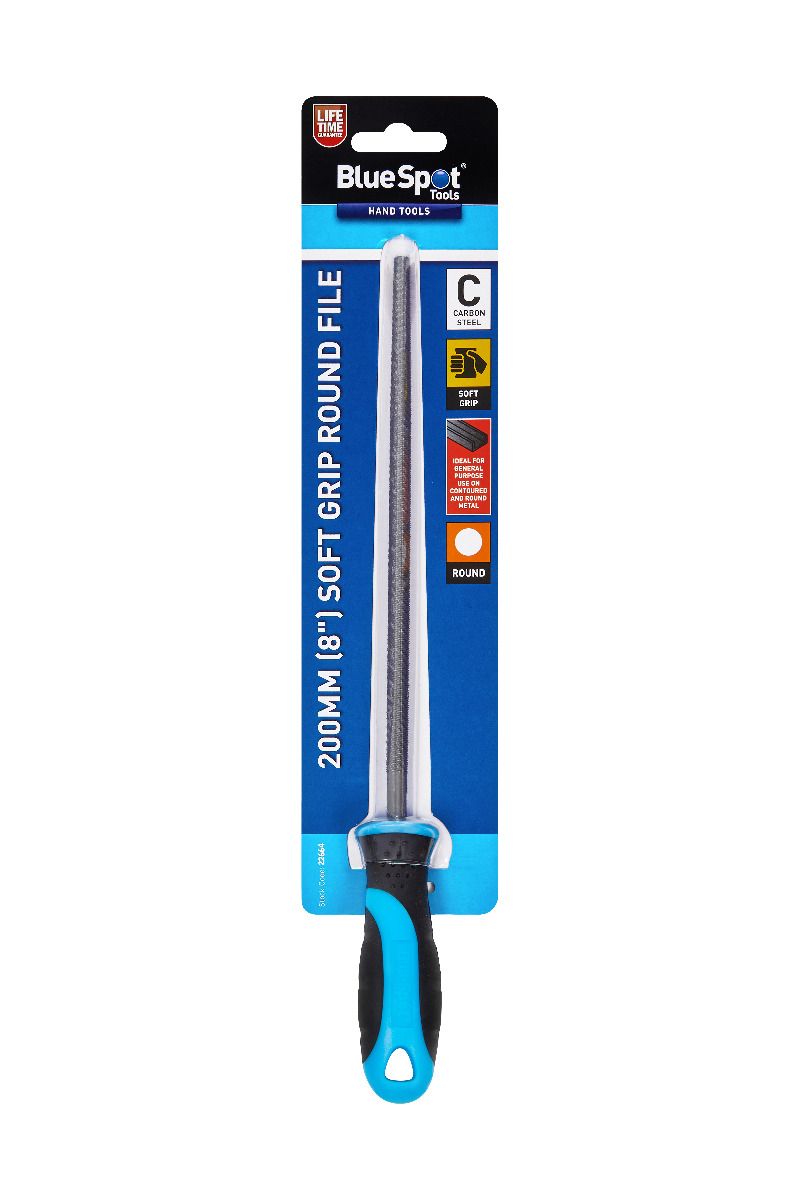 BlueSpot 200mm (8") Soft Grip Round File ( 22664 )