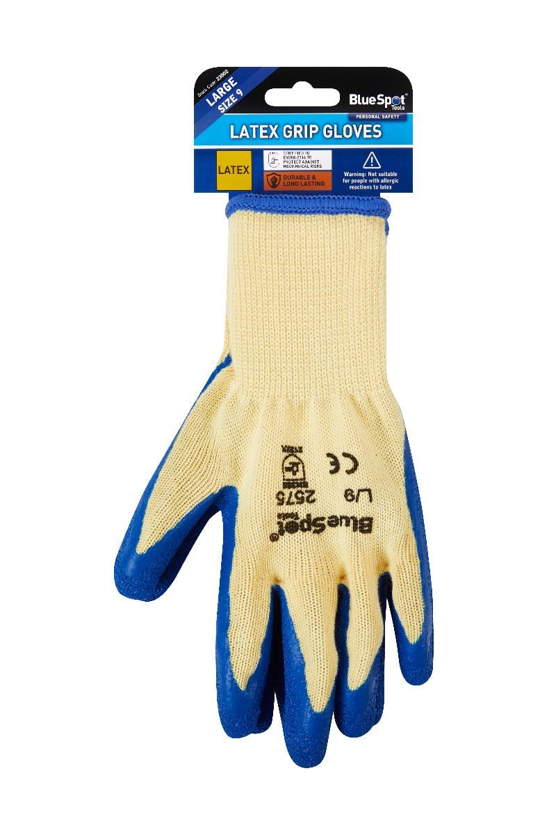 BlueSpot Latex Grip Gloves ( Large )  23002
