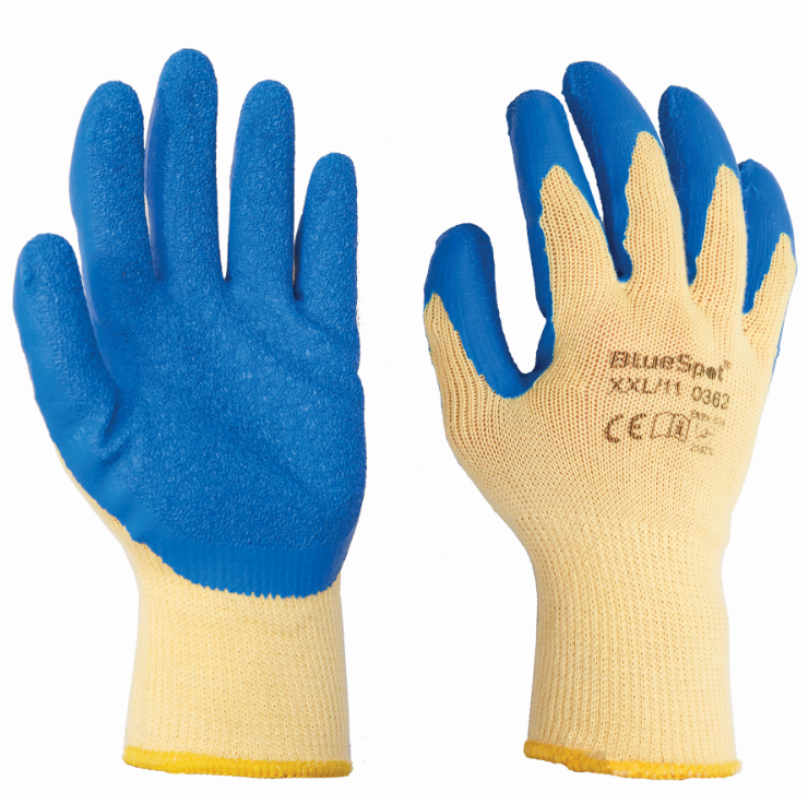 BlueSpot Latex Grip Gloves ( XX Large )  23006