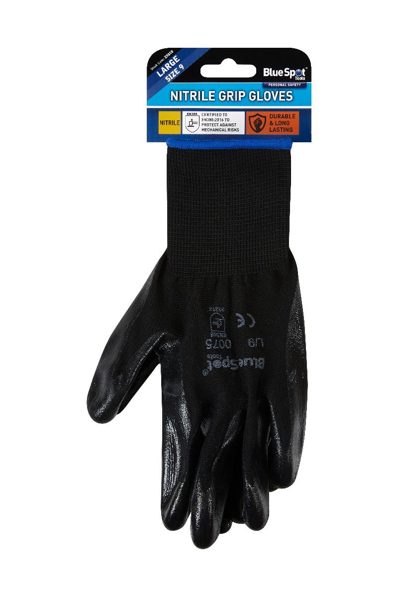 BlueSpot Nitrile Grip Gloves ( Large )  23010