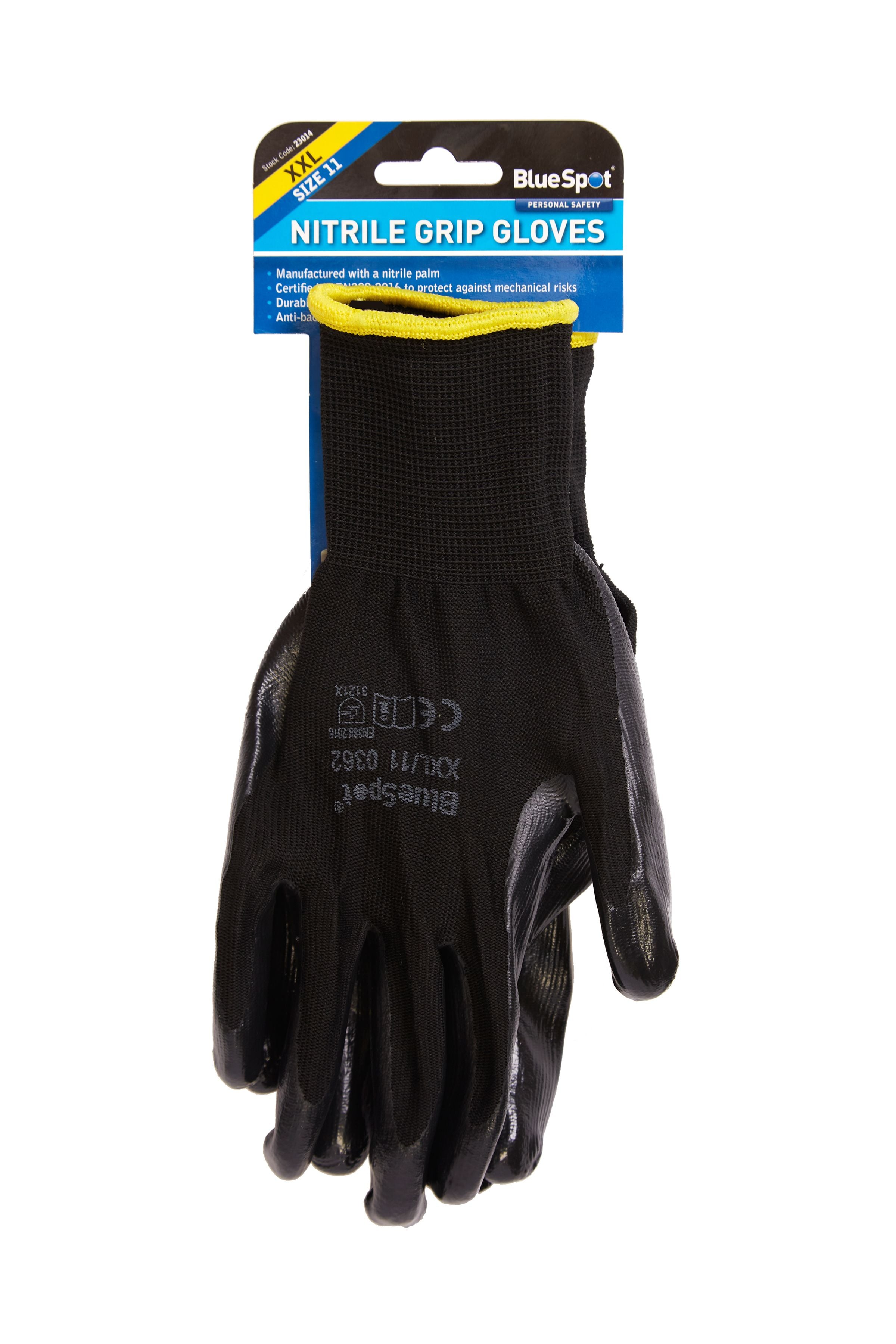 BlueSpot Nitrile Grip Gloves ( XX Large )  23014
