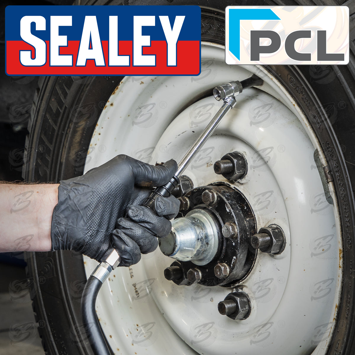 SEALEY PCL AIRLITE ECO TYRE INFLATOR WITH TWIN HOLD-ON CONNECTORS 0 - 140PSI