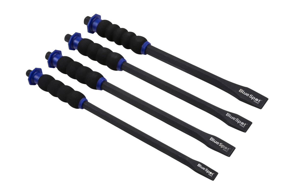 BlueSpot 4 Piece 300mm (12") Extra Long Cold Chisel Set In EVA Foam (12-22mm)  25099