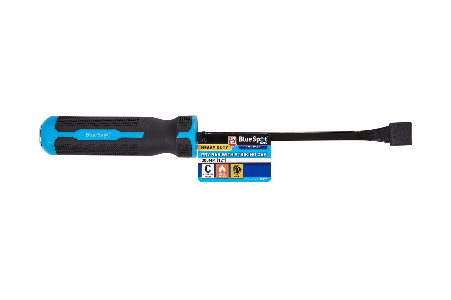 BlueSpot 300mm (12") Offset Go Through Pry Bar With A Manufacturers LifeTime Guarantee 25552