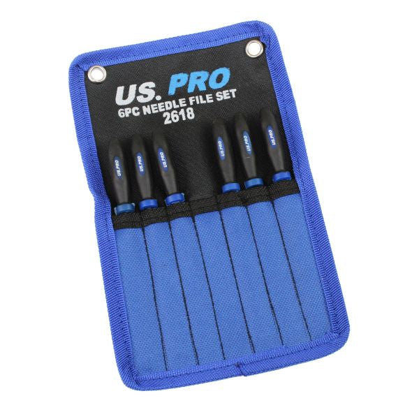US Pro 6 Piece Needle File Set 140mm  2618