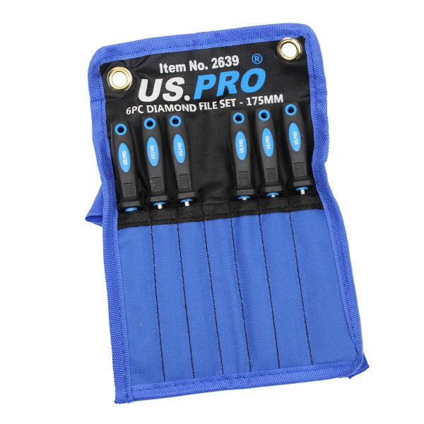 US Pro 6 Piece Diamond File Set 175mm   2639