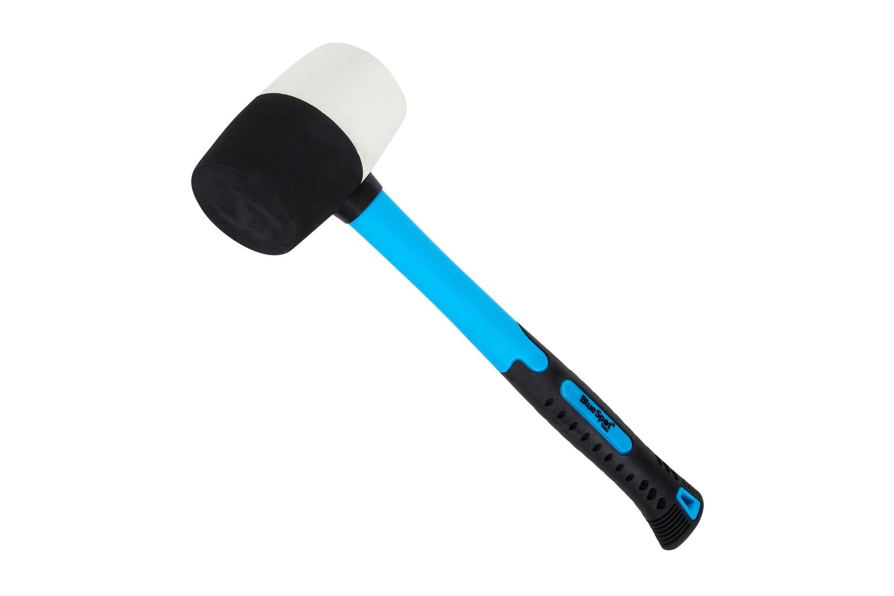 BlueSpot 32Oz White / Black Rubber Mallet With Fibreglass Handle With A Manufacturers LifeTime Guarantee 26534