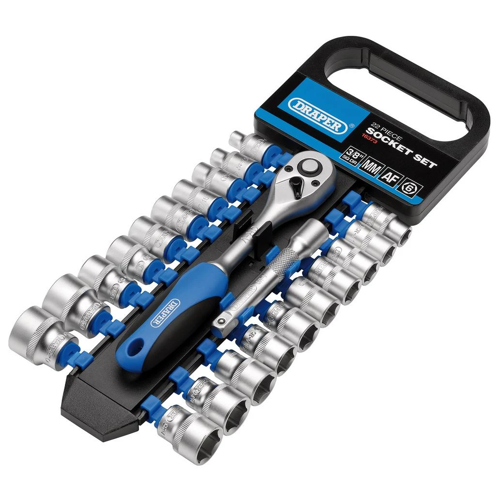 Draper 22 Piece 3/8" Drive Metric & AF Socket Set  16373