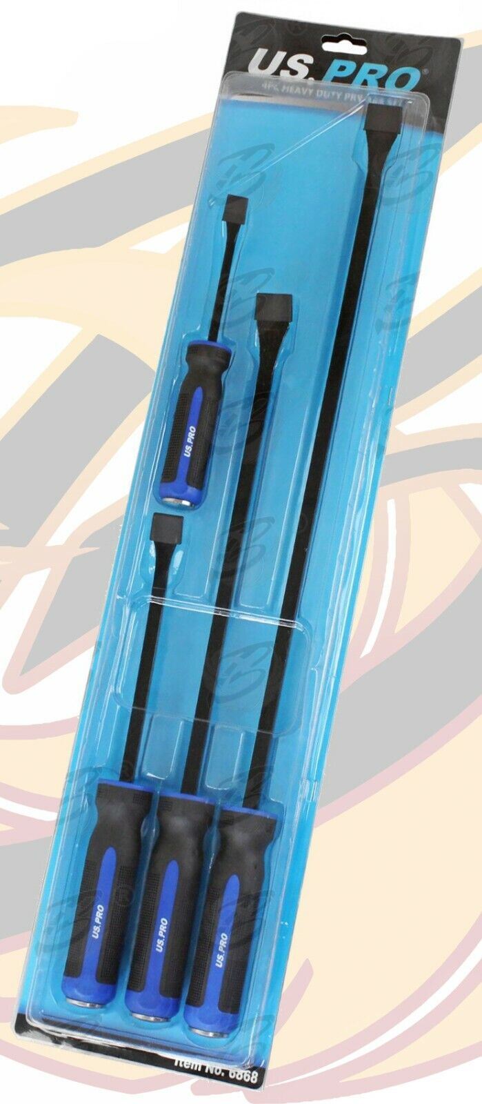 US PRO 4PCS HEAVY DUTY PRY BAR SET