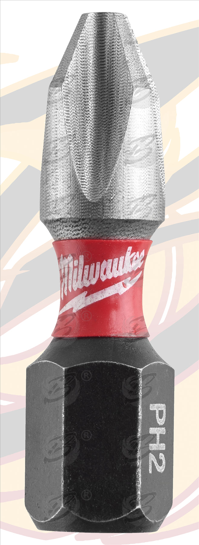 MILWAUKEE 25PCS PH2 x 25MM PHILLIPS IMPACT DRILL / DRIVER BITS ( SHOCKWAVE IMPACT DUTY )