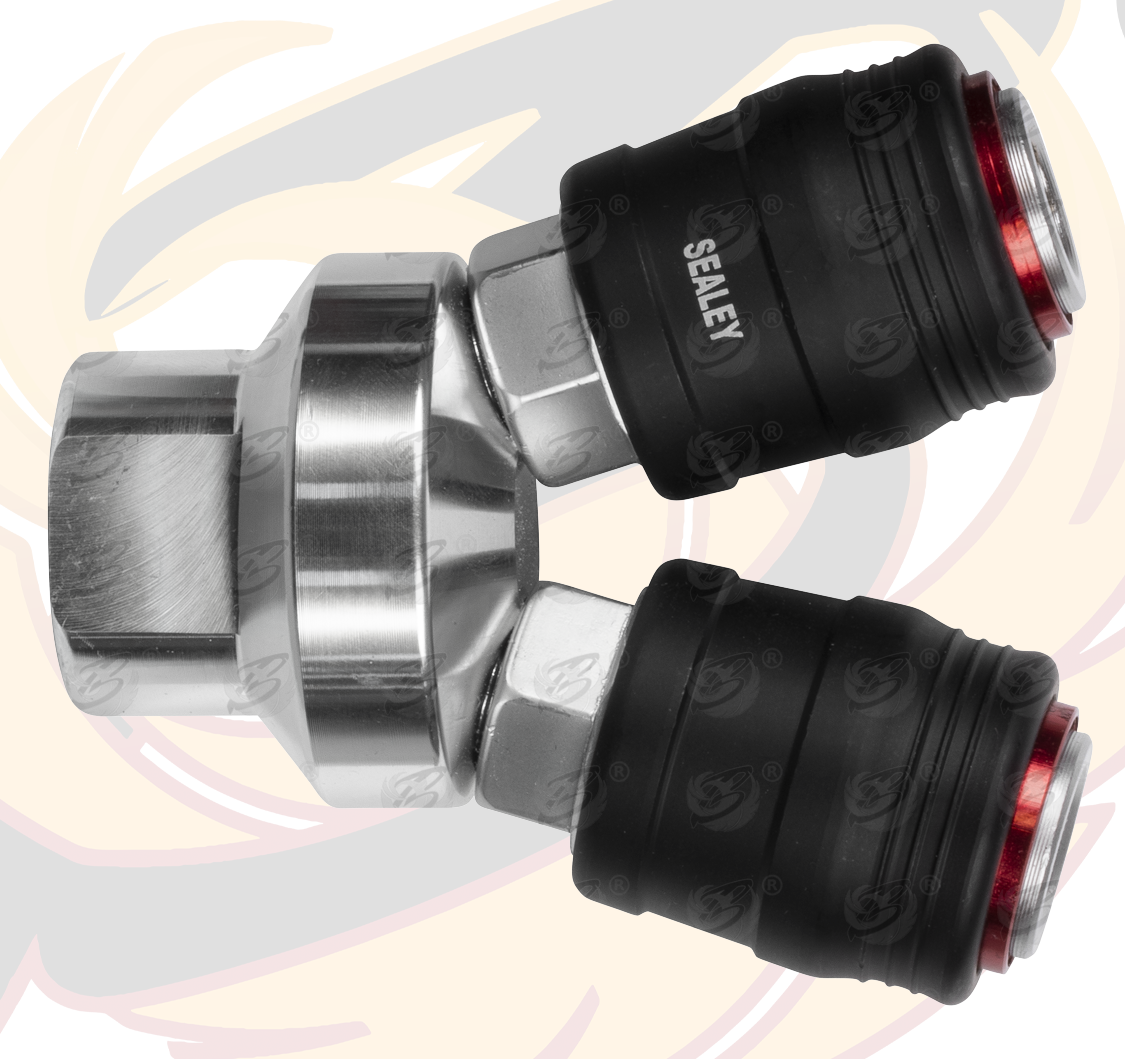 Sealey High Flow Twin Coupling Body Female 1/4"Bs Point ( ACH55 )