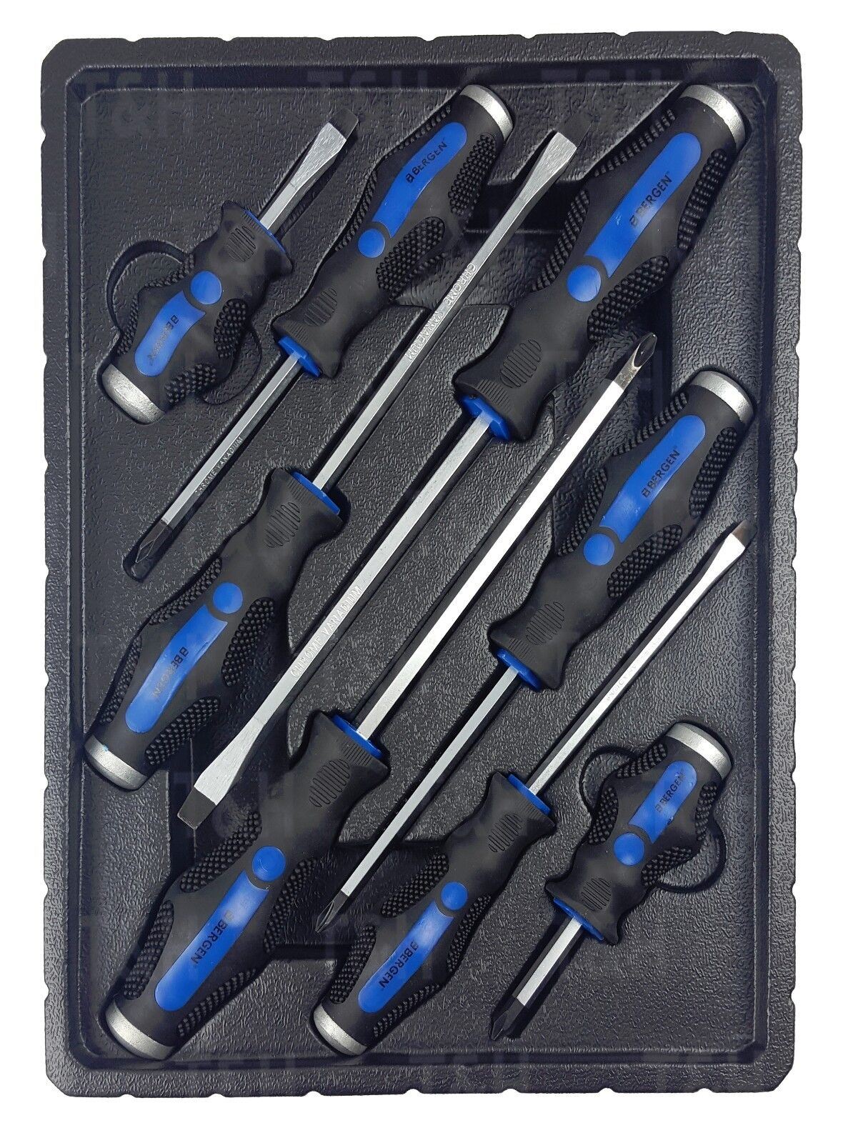 US Pro 8 Piece Magnetic Go Through Screwdriver Set ( Slotted - PHillips ) 1605