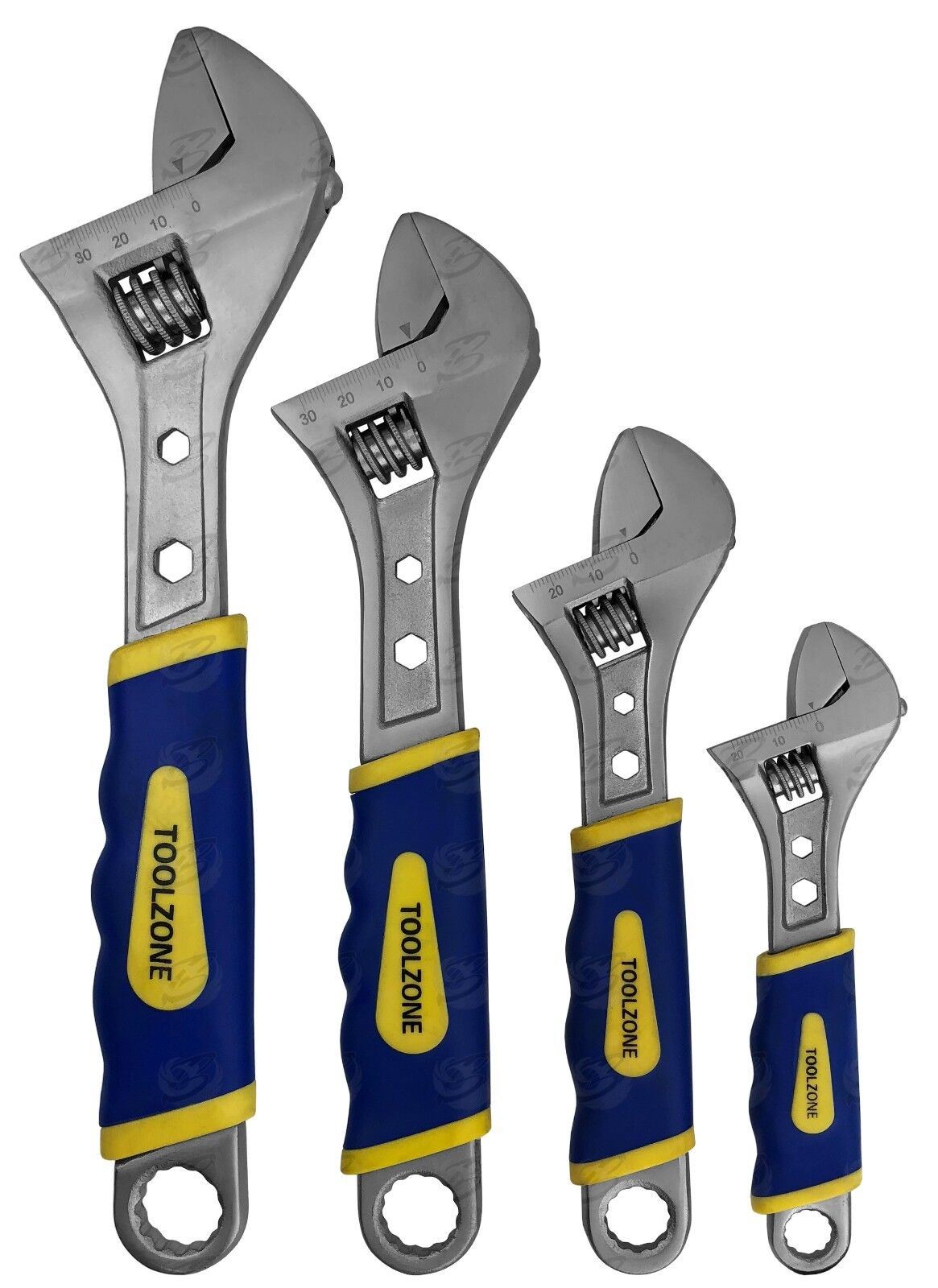 TOOLZONE 4PCS ADJUSTABLE WRENCH SET