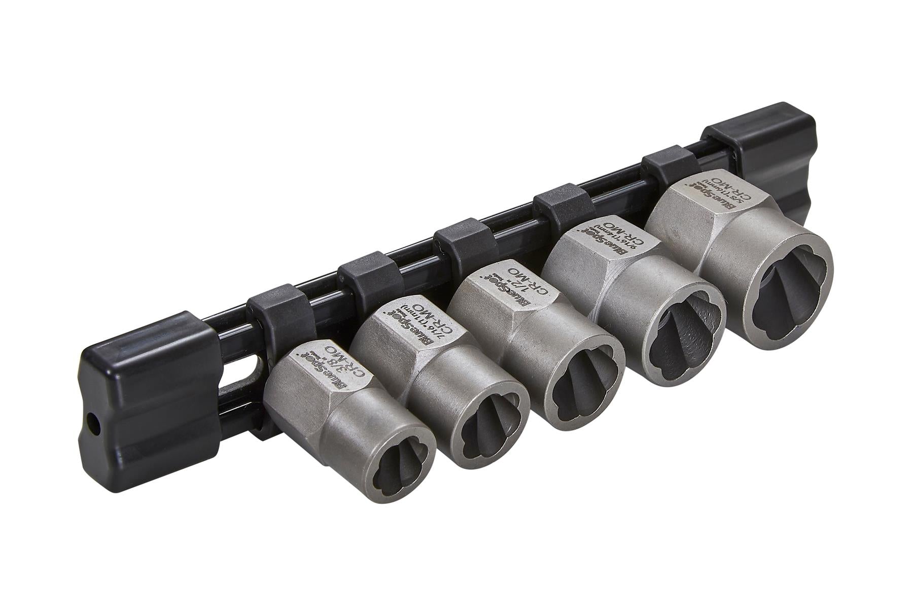 BlueSpot 5 PCE 3/8" Metric & SAE Spiral Bolt Extractor Set (11-16mm)(3/8"-5/8")  01613