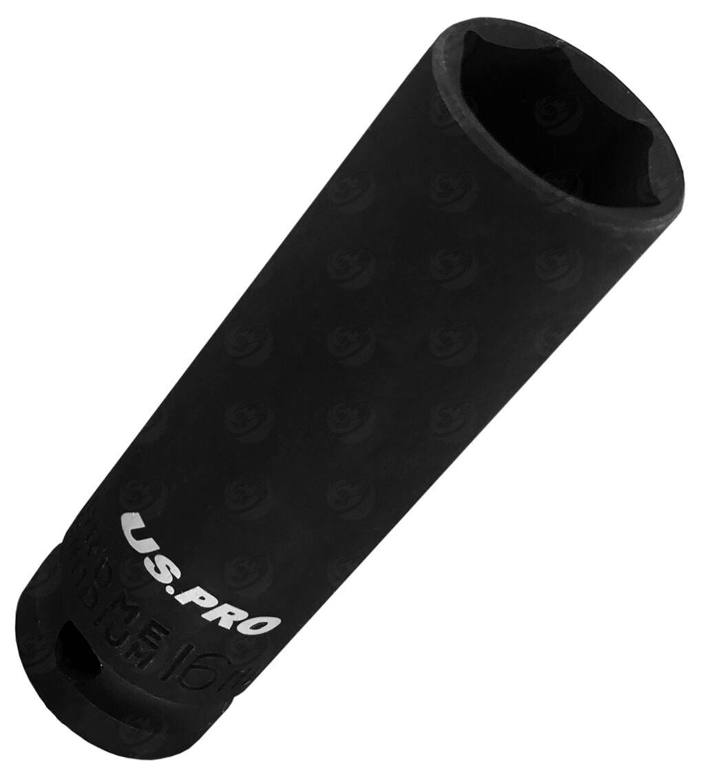 US Pro 16mm 1/2" Drive 6 Point Deep Impact Socket ( Single ) ( 3752 )