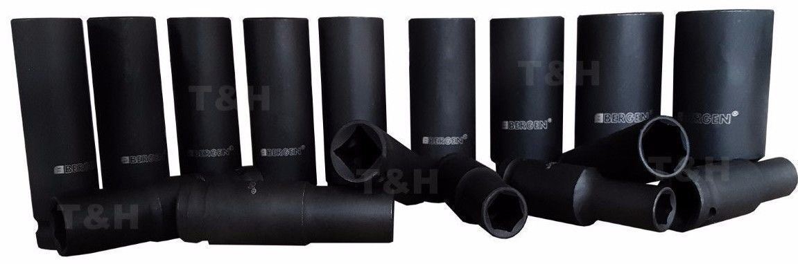 US Pro 16 Piece 1/2" Drive 6 Point Deep Impact Sockets 10mm - 32mm 1340