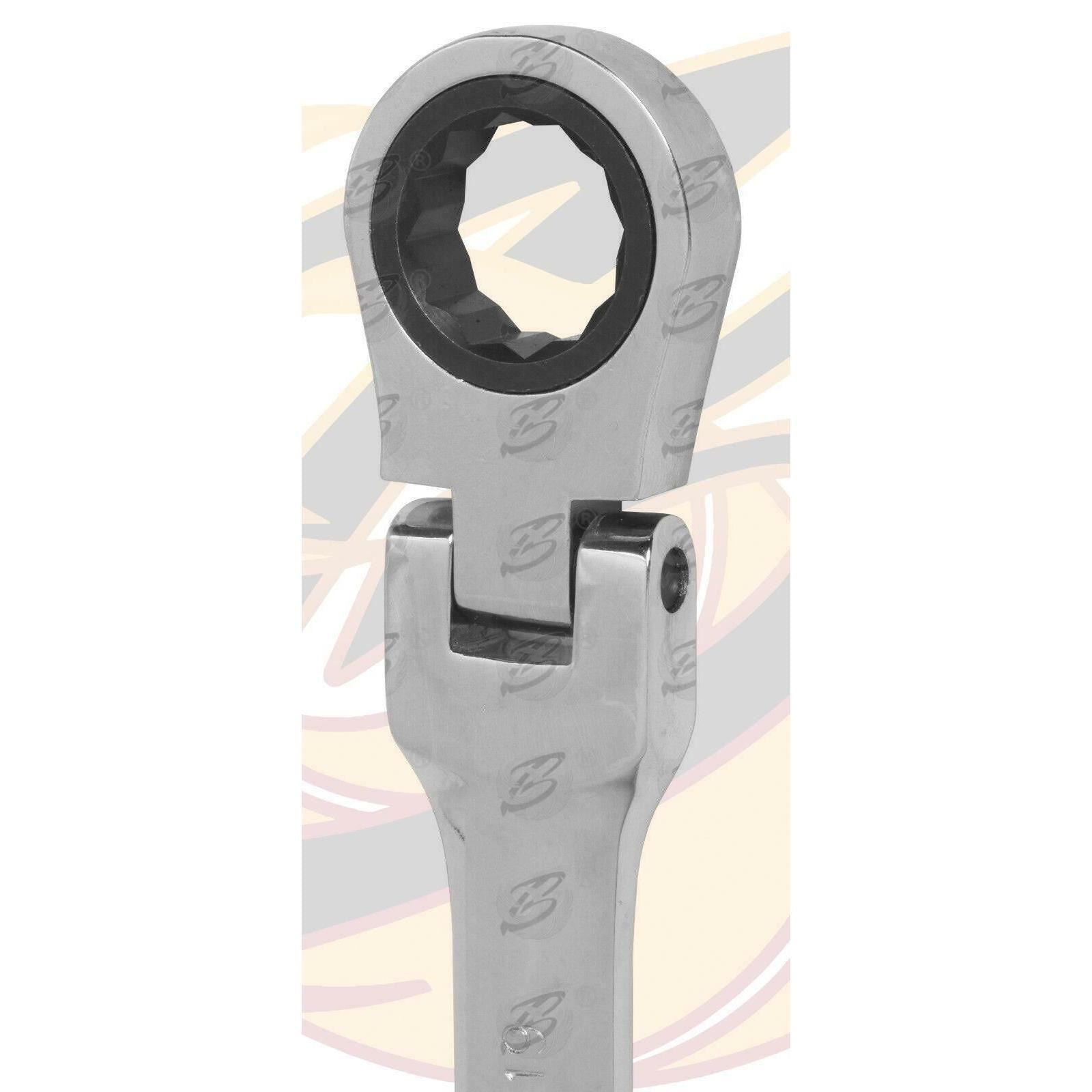 Toolzone 12 Piece Combination Stubby Flexible Ratchet Spanner Set 8mm - 19mm ( SP179 )