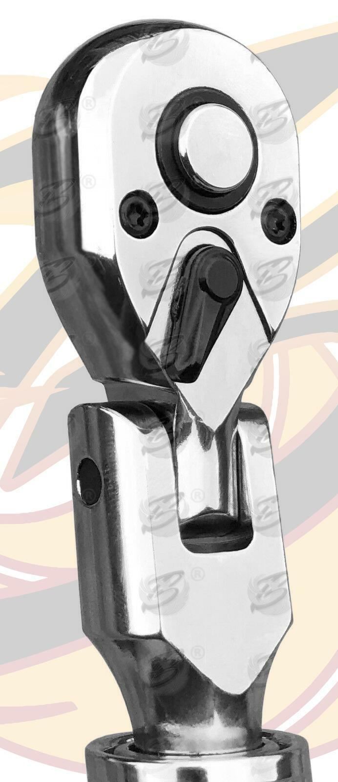 US Pro 3 Piece 1/4" & 3/8" & 1/2" Drive 72 Tooth Flexi Extendable Ratchet Handles ( 4206 )