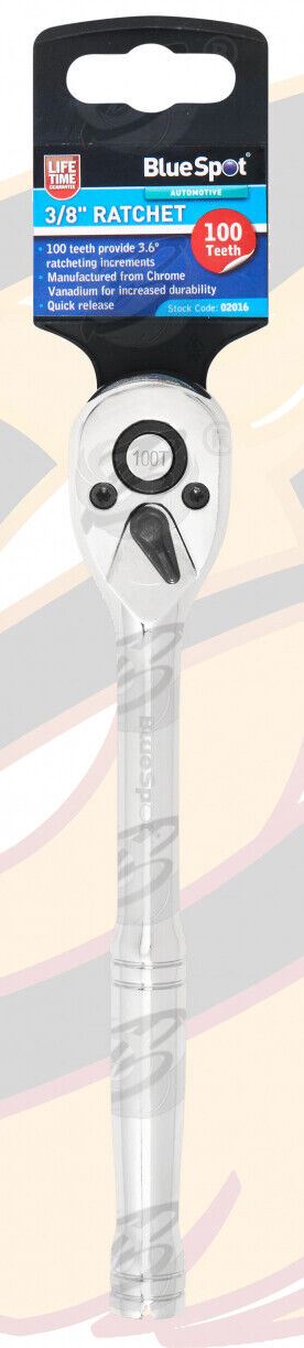 BLUESPOT 3/8" DRIVE 100 TOOTH RATCHET HANDLE