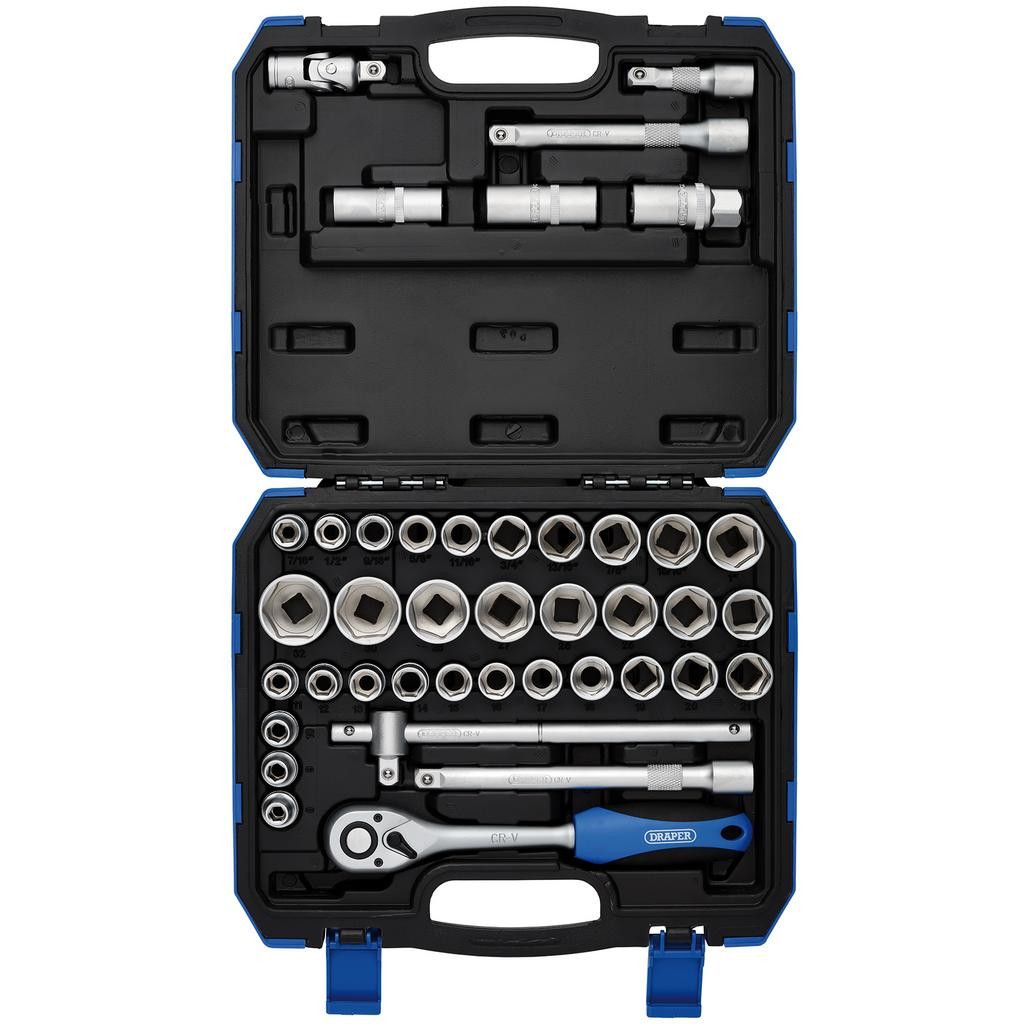 Draper 41 Piece 1/2" Drive Metric & AF Socket Set  82136