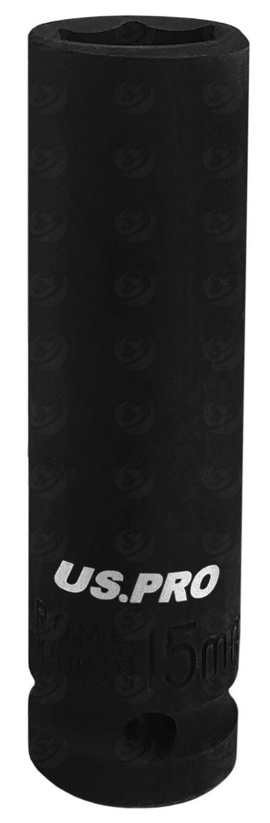 US PRO 15MM 1/2" DRIVE 6 POINT DEEP IMPACT SOCKET ( SINGLE )