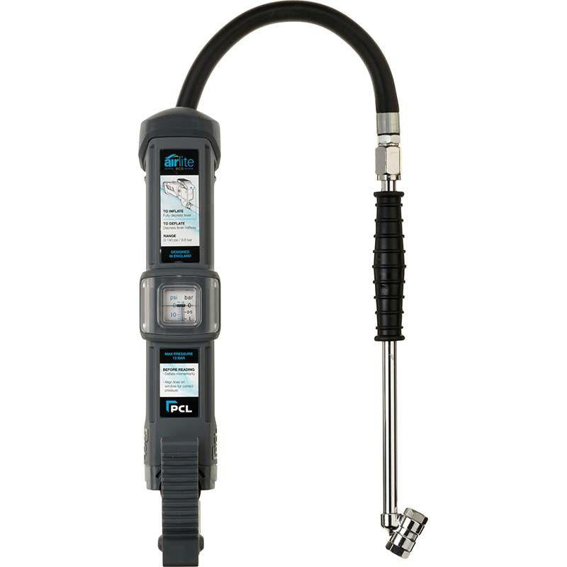 PCL Tyre Inflator With 0.4m Hose And Twin Hold On Conntector ( Airlite Eco )  LAG1H03