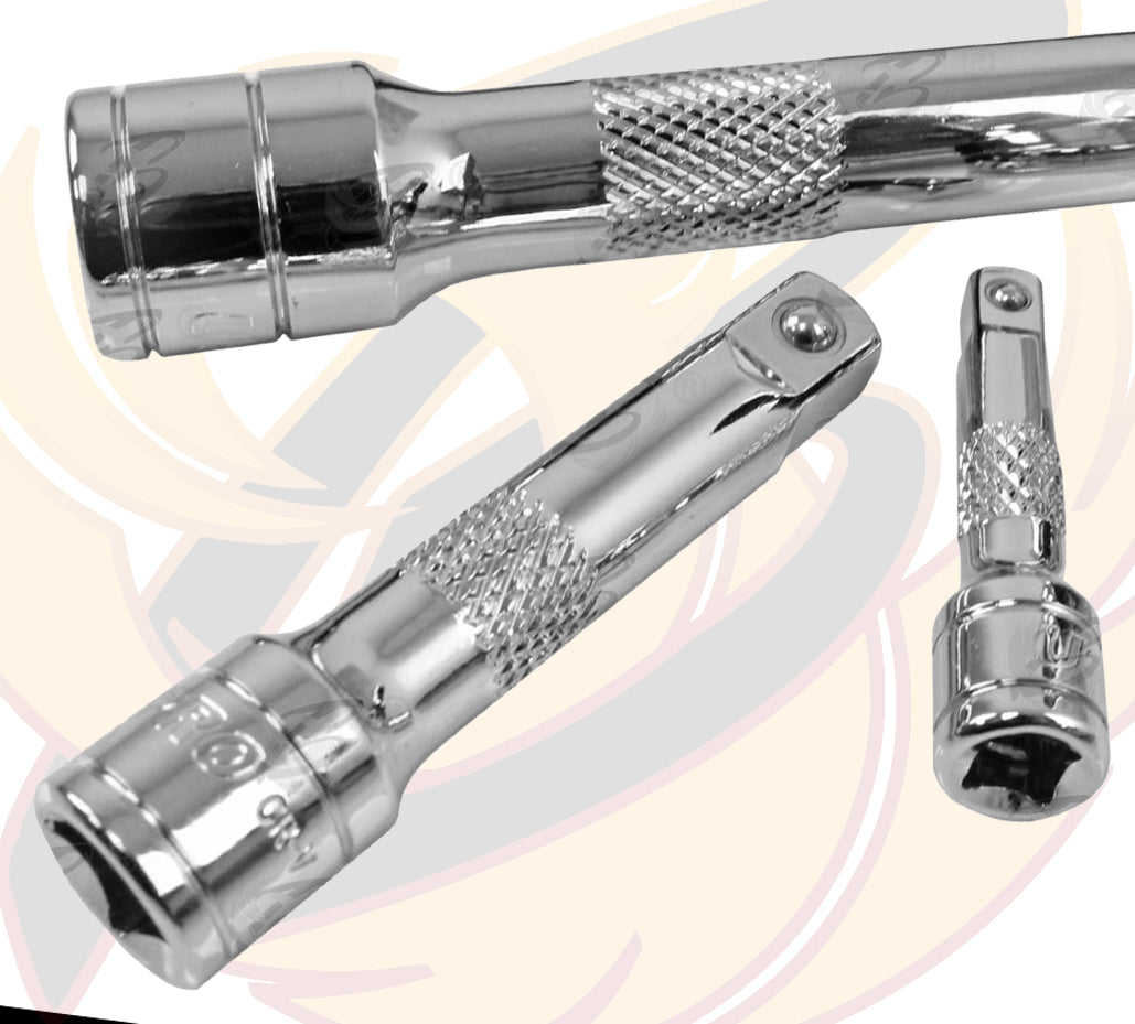US PRO 12PCS 1/4" & 3/8" & 1/2" DRIVE EXTENSION BARS 50MM - 250MM