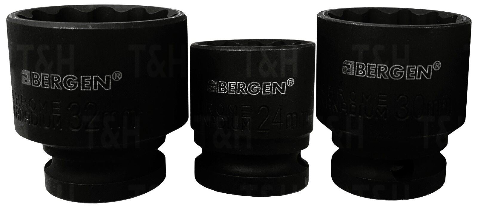 US PRO 5PCS 1/2" DRIVE 12 POINT IMPACT SOCKETS & BITS 24MM - 32MM & H14 - H17