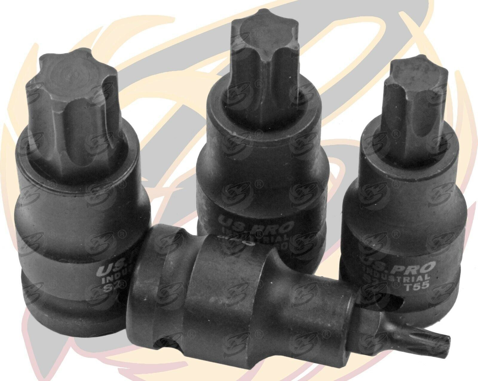 US PRO INDUSTRIAL 10PCS 1/2" DRIVE IMPACT TORX BIT SOCKETS T20 - T70