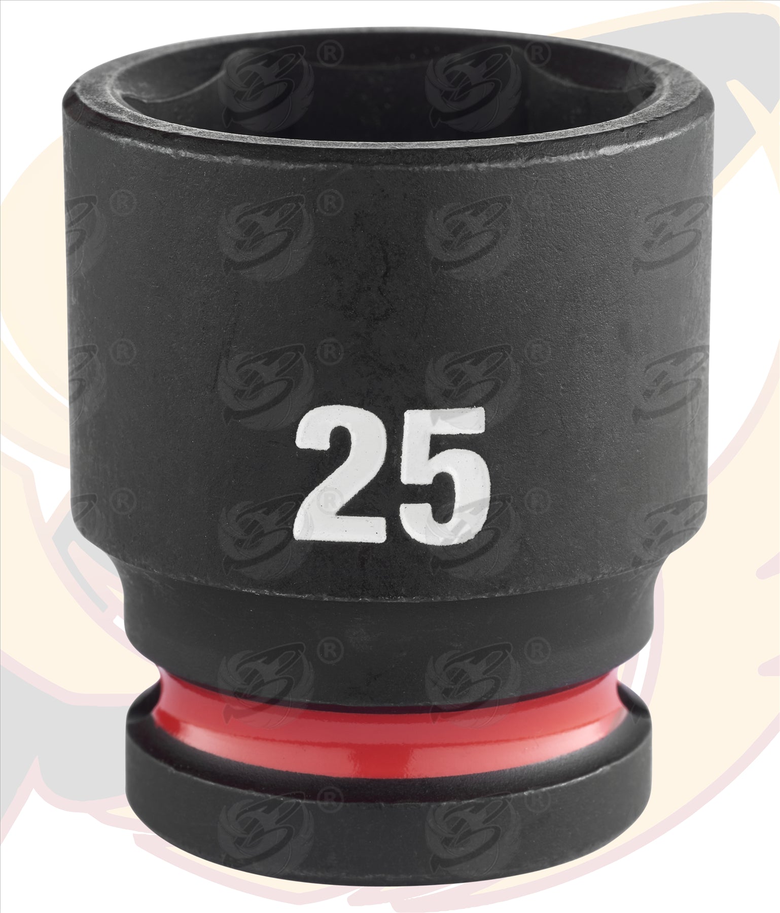 MILWAUKEE 25MM 1/2" DRIVE 6 POINT SHALLOW IMPACT SOCKET ( SINGLE )