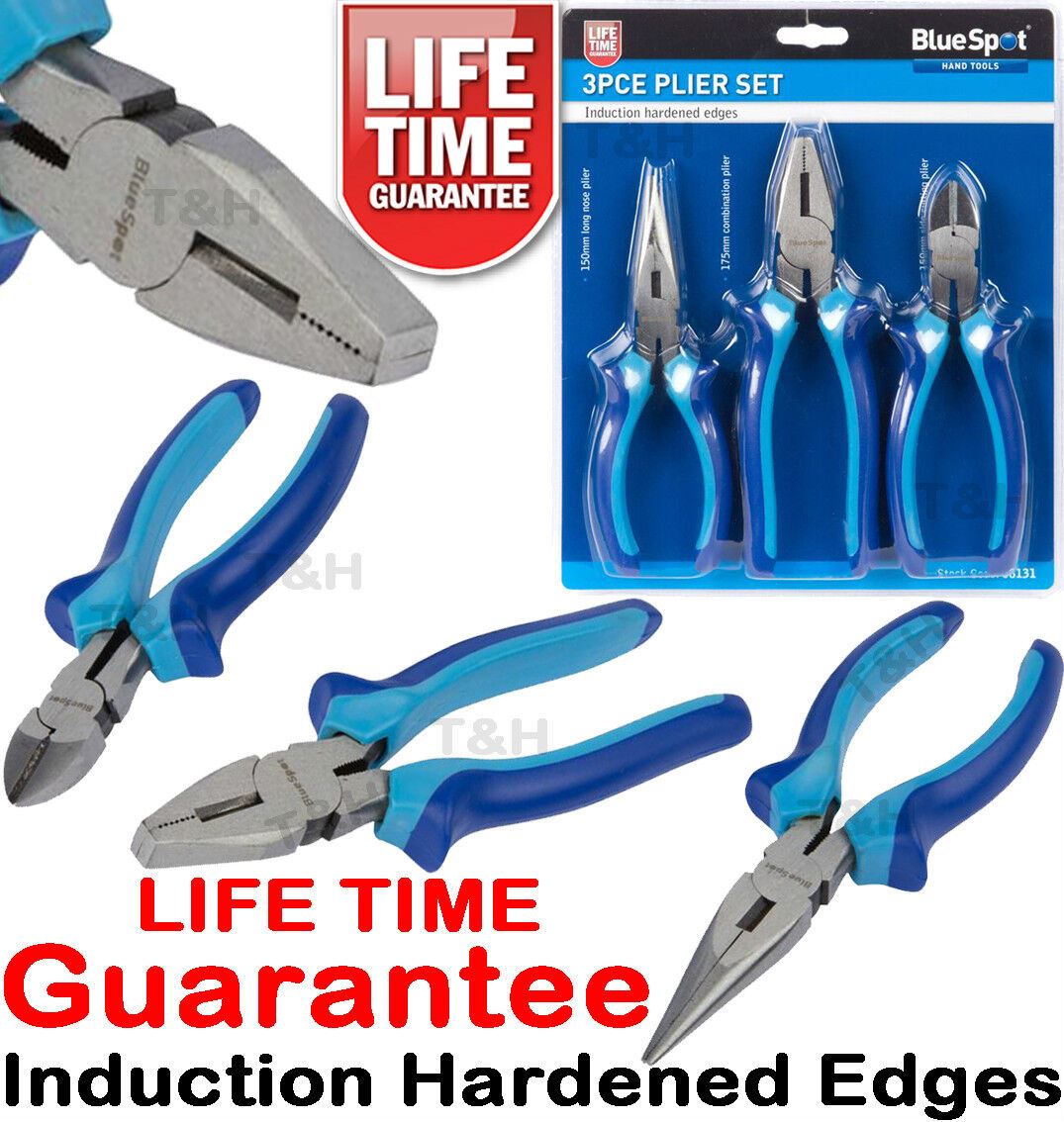 BlueSpot 3 Piece pliers Set 08131
