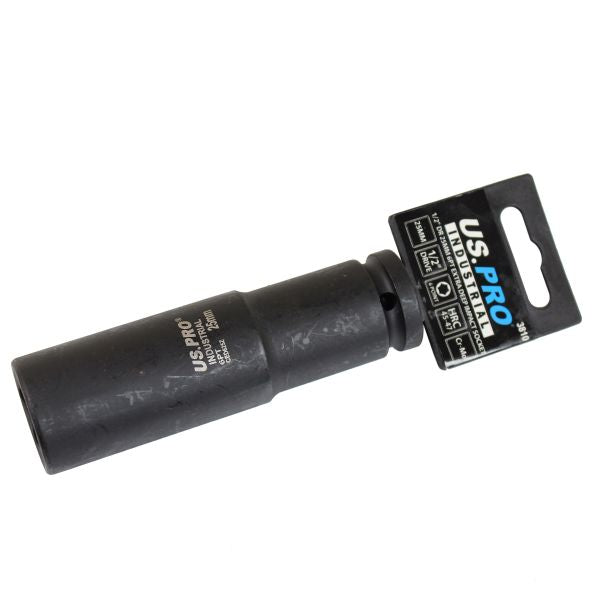 US Pro 1/2" Drive 25mm 6 Point Extra Deep Impact Socket  3810