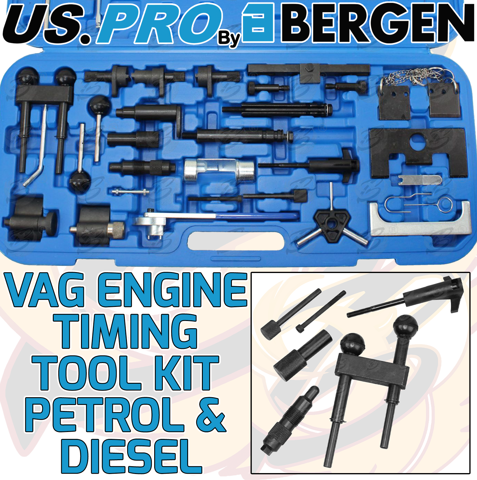US Pro Vag Engine Timing Tool Kit Petrol & Diesel ( 3436 )
