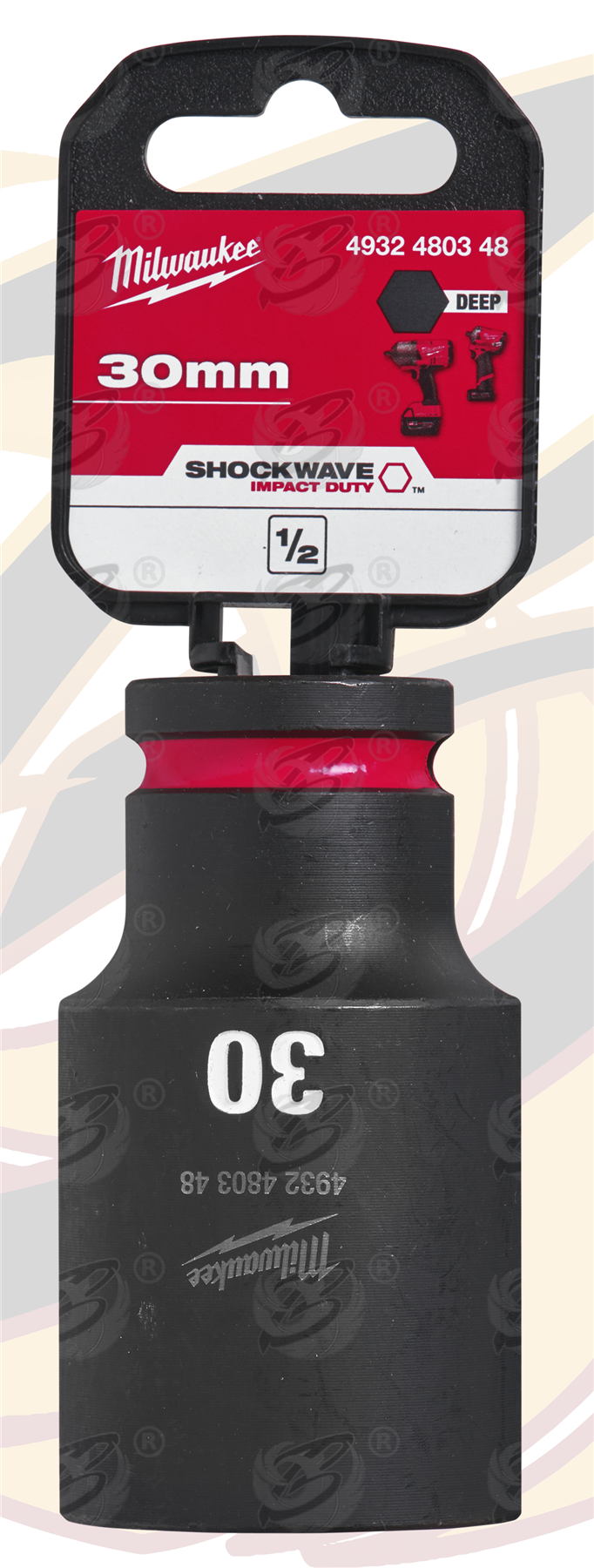 Milwaukee 30mm 1/2" Drive 6 Point Deep Impact Socket ( 4932480348 )