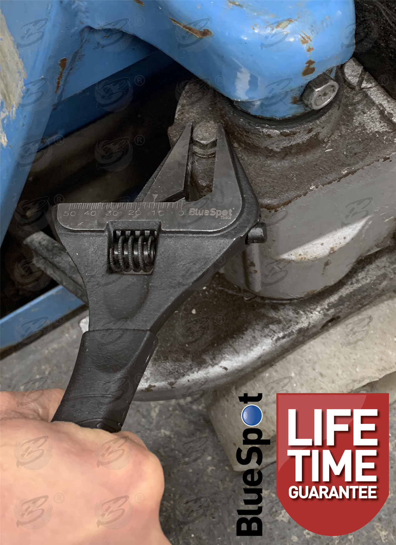 BlueSpot 12" Wide Jaw Adjustable Wrench ( 0 - 60mm ) ( 06113 )