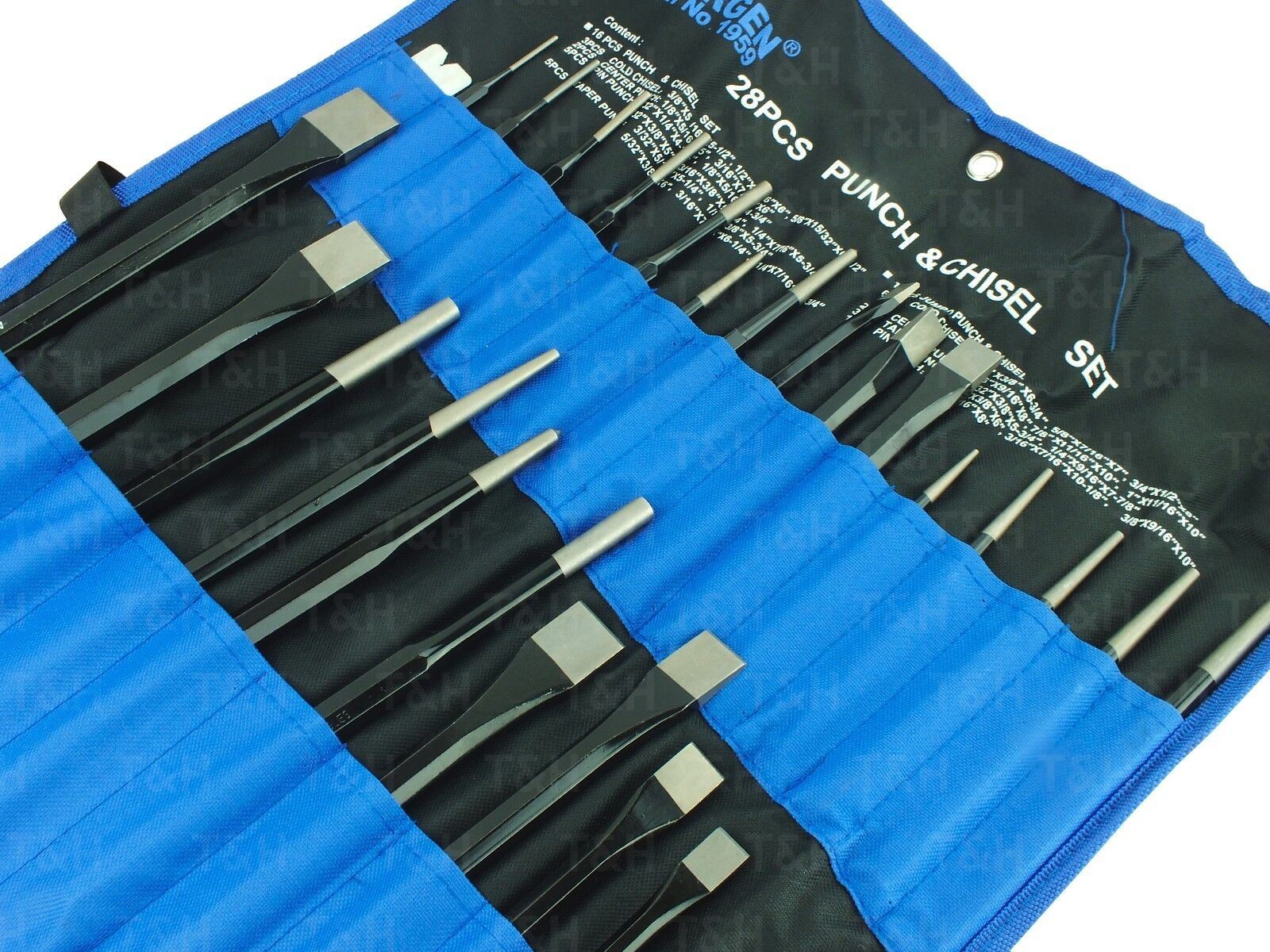 US Pro 28 Piece Punch & Chisel Set 2232