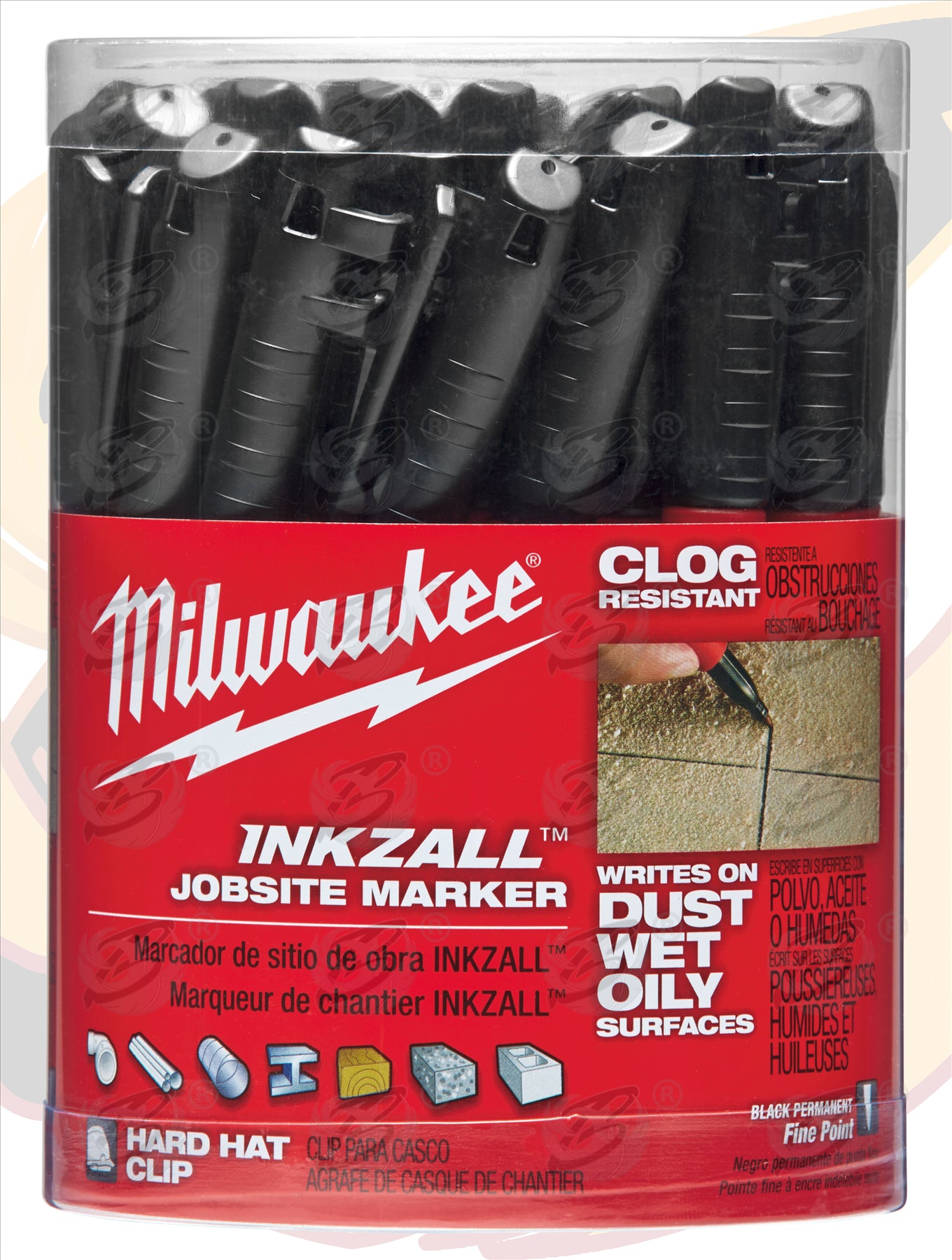 MILWAUKEE INKZALL 1mm ALL SURFACE MARKER PEN ( x36 )