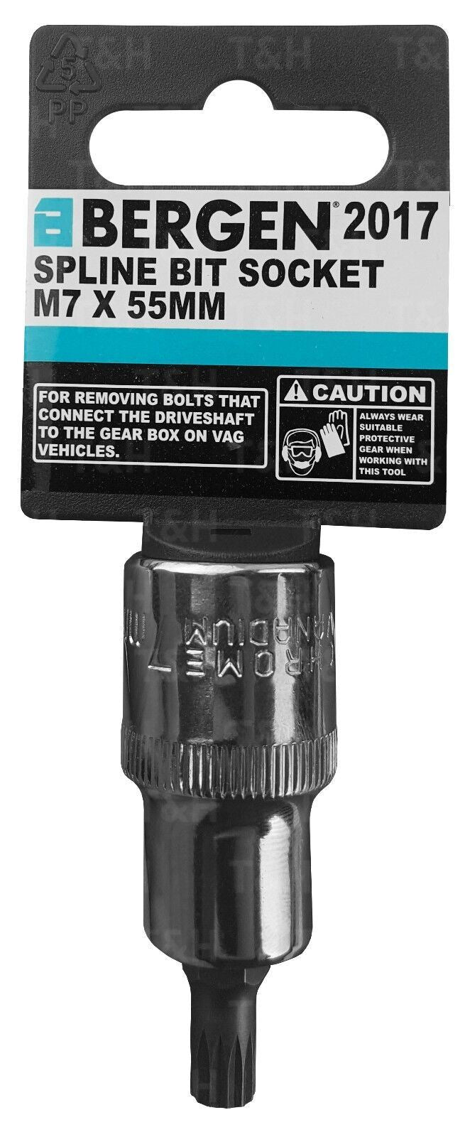 US Pro M7 1/2" Drive 55mm Long Spline Bit Socket ( Single )  3411
