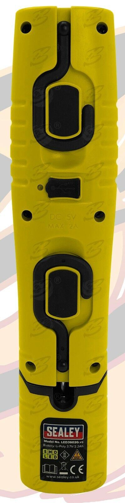 SEALEY RECHARGEABLE SMD LED LI - ION WORK LIGHT ( YELLOW )