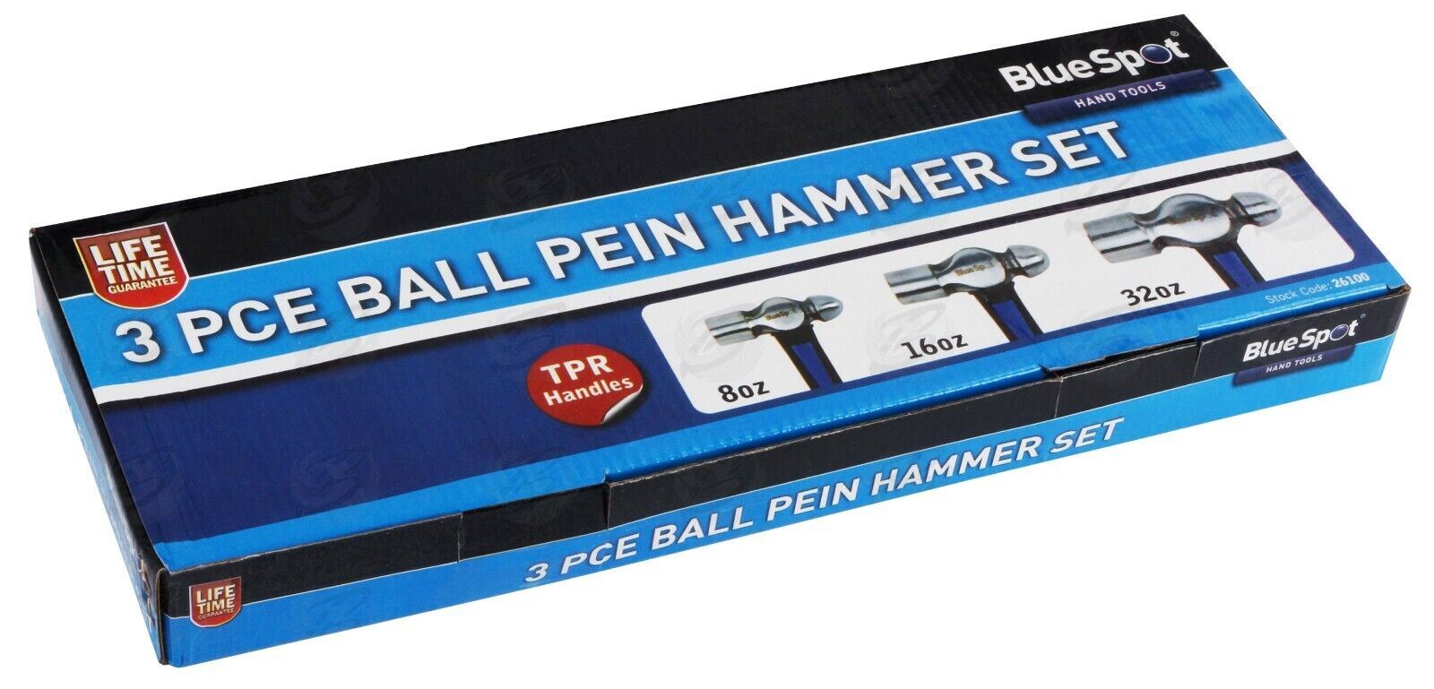 BlueSpot 3 Piece Ball Pein Hammer Set 8Oz - 16Oz - 32Oz 26100