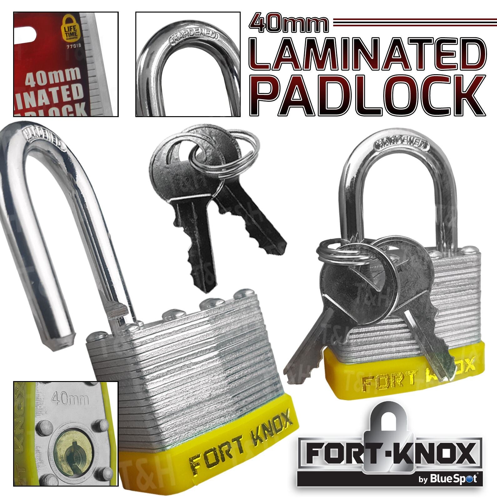 BLUESPOT 40MM LAMINATED PADLOCK