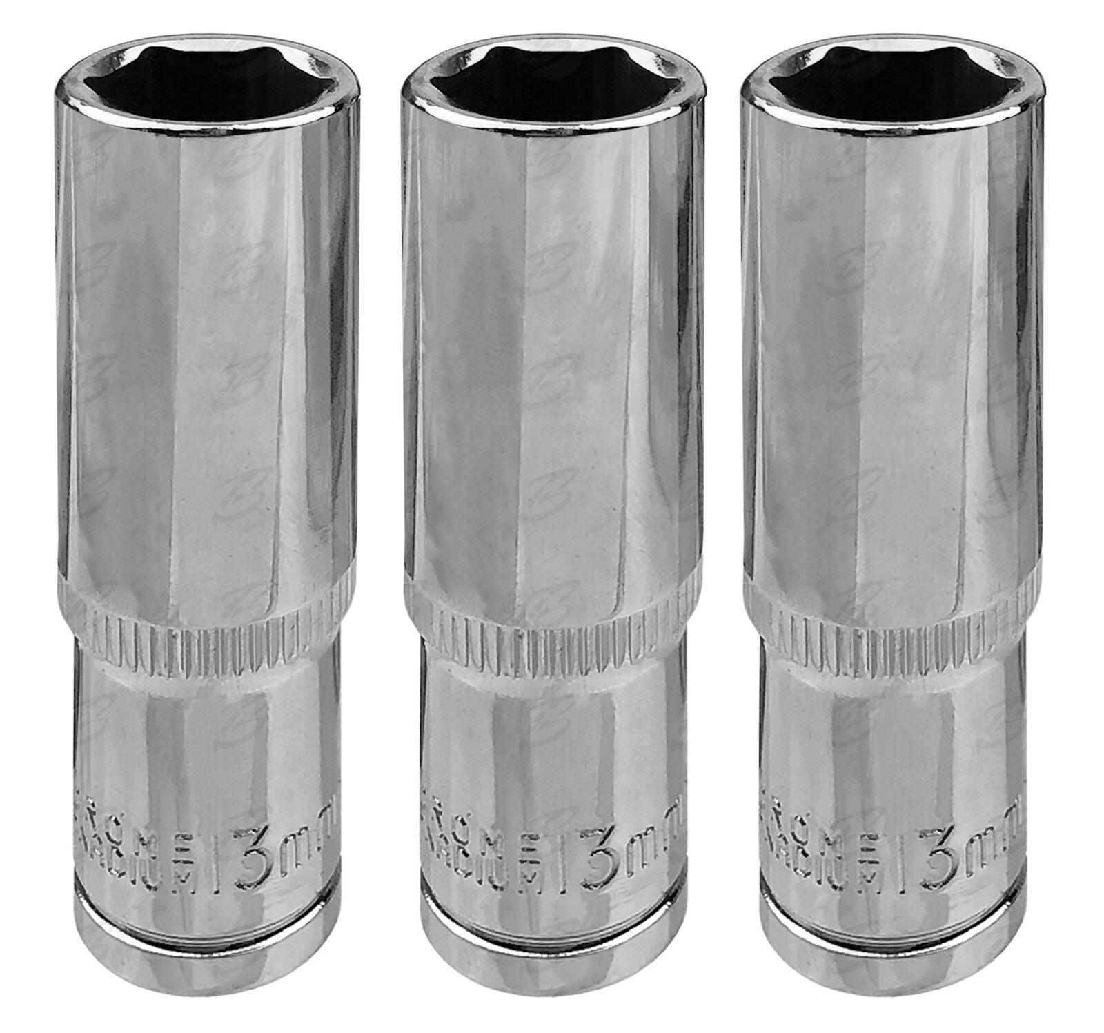 US Pro 6 Piece 3/8" Drive 10mm & 13mm 6 Point Deep Sockets 3381