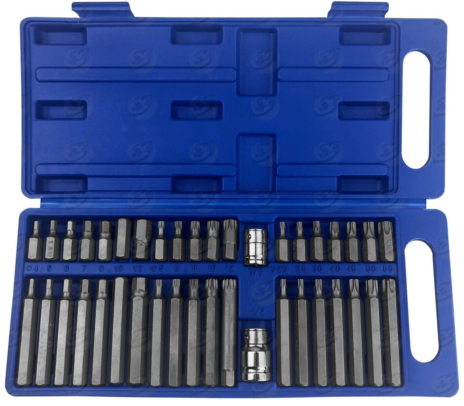 TOOLZONE 40PCS HEX - TORX - SPLINE BIT SOCKETS