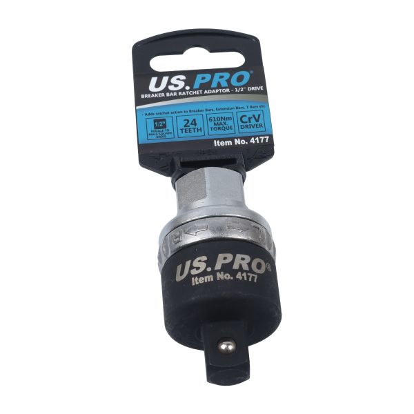 US Pro 1/2" Drive Breaker Bar Ratchet Adaptor 4177
