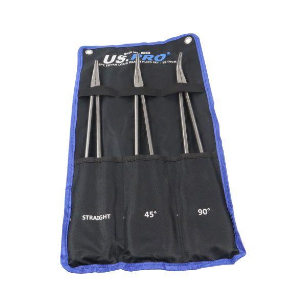 US Pro 3 Piece 400mm Extra Long Reach pliers Set  2259