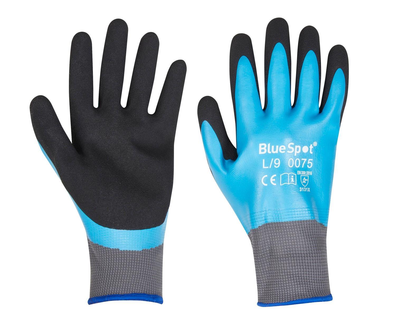 BlueSpot Latex Water Resistant Work Gloves ( x 1 Pairs ) ( L )  23018