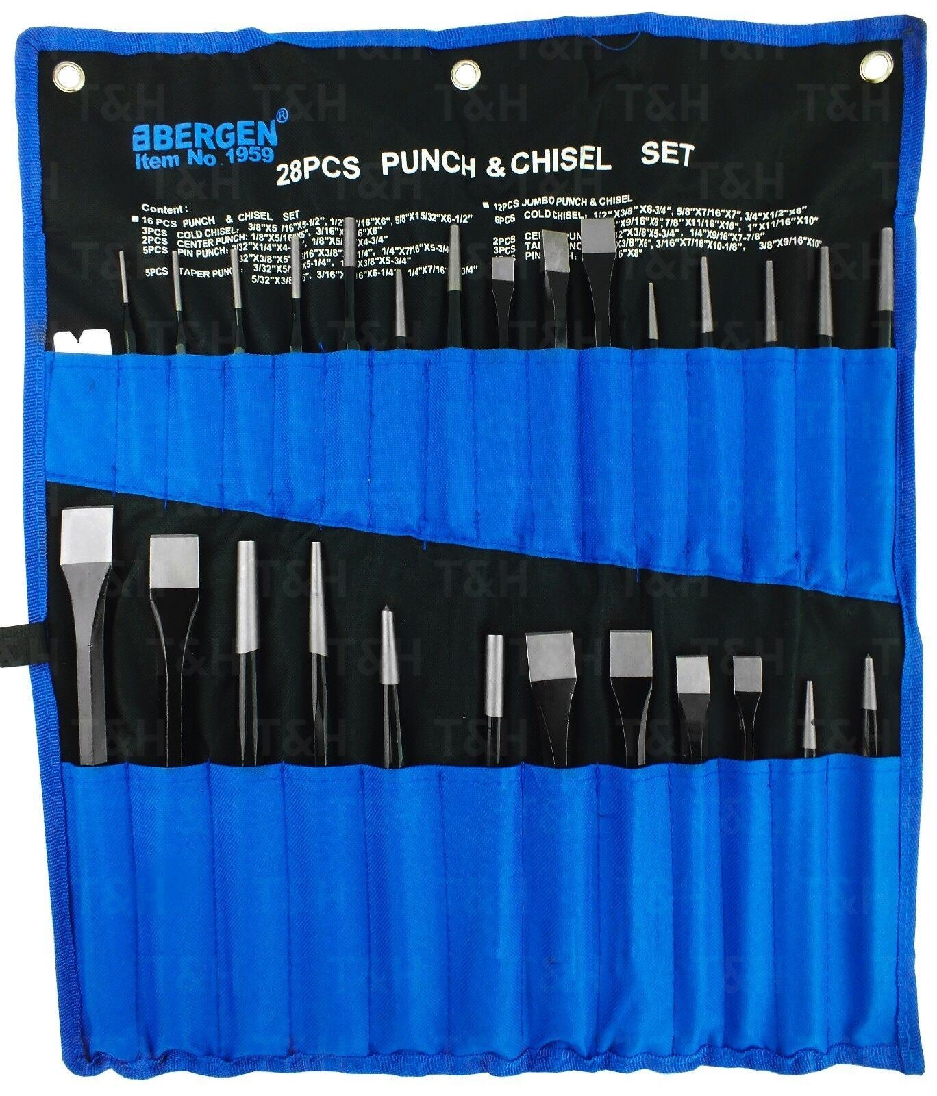 US Pro 28 Piece Punch & Chisel Set 2232