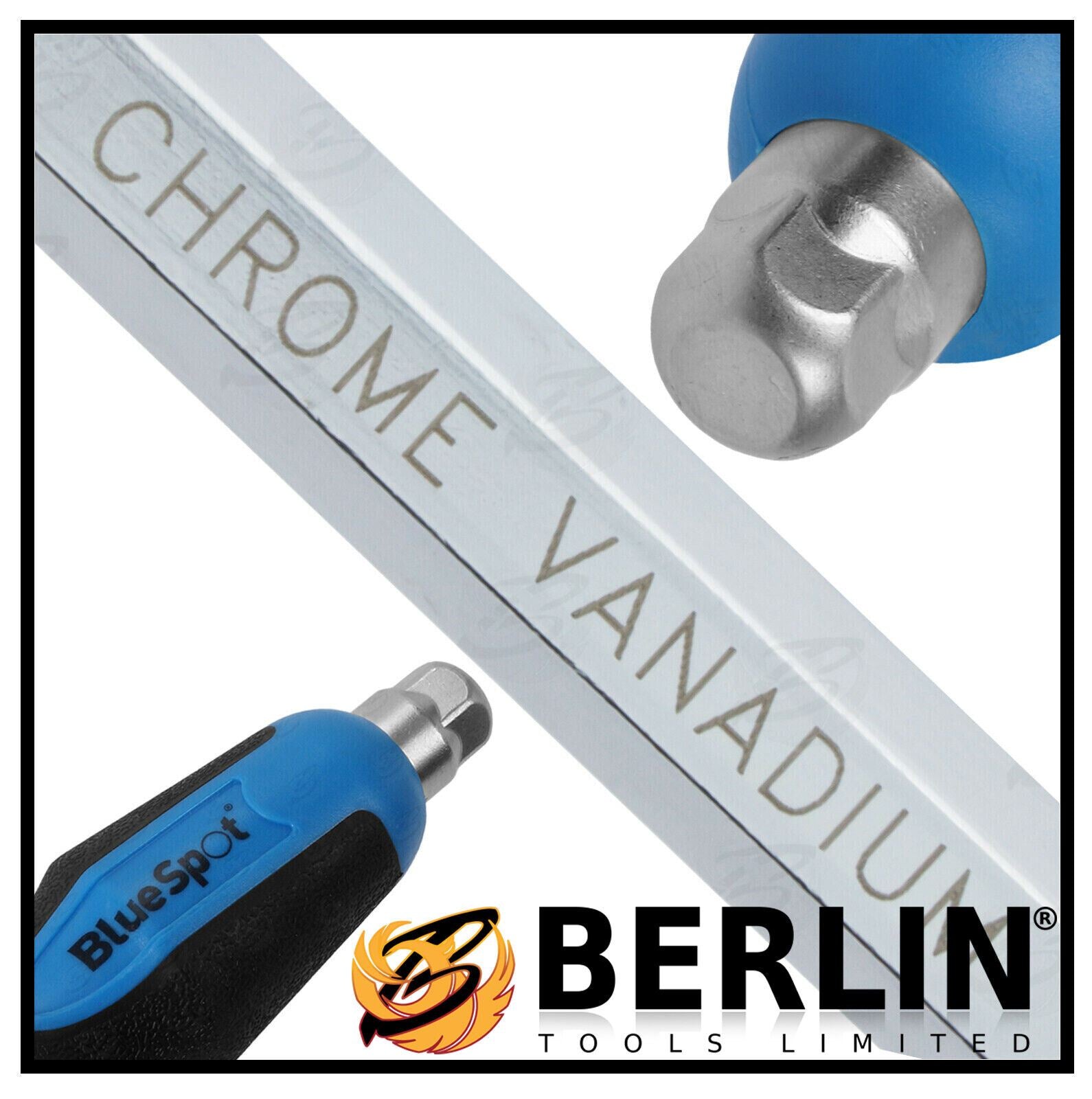 BlueSpot 12 Piece Magnetic Go Through Screwdriver Set ( Slotted - PHillips ) 12067